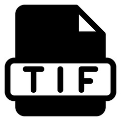 tif glyph icon vector illustration  isolated on white background