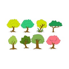 Fototapeta premium set of trees