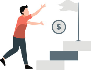 The boy is going to achieve a goal of success.