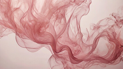 Fototapeta premium Pink smoke on white background, Abstract pink smoke waves on a white background, Smoke texture wallpaper