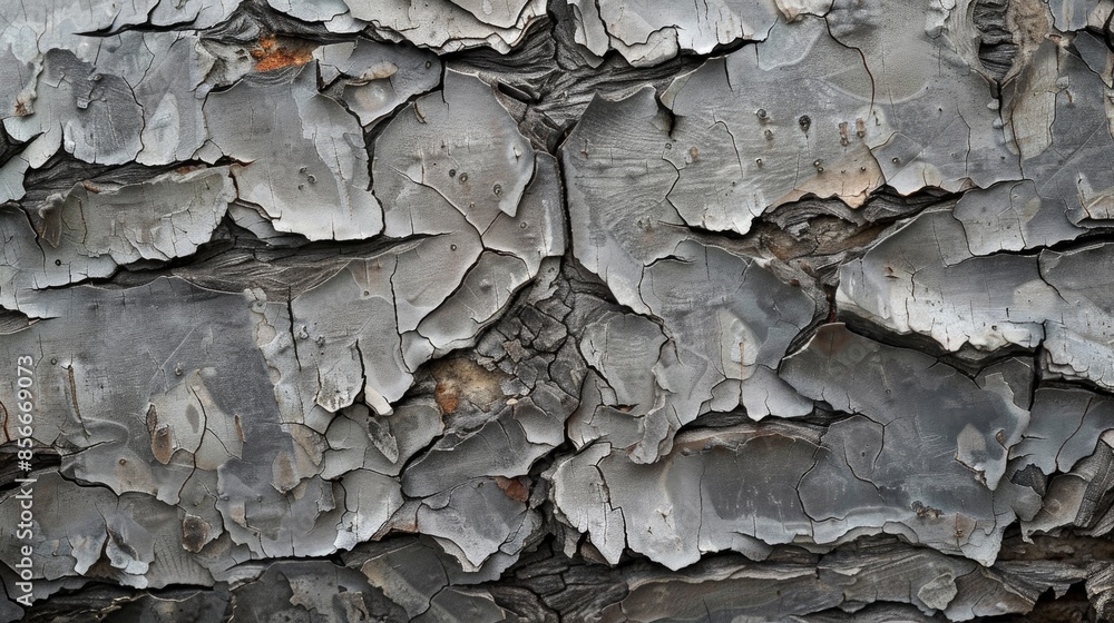 Aufkleber deciduous tree bark as a textured backdrop in gray hues