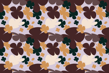 Natural Drawing Flower Seamless Pattern Little Floral Liberty Seamless Texture Background. Spring, Summer Romantic Blossom Flower Garden Seamless Pattern for Your Designs