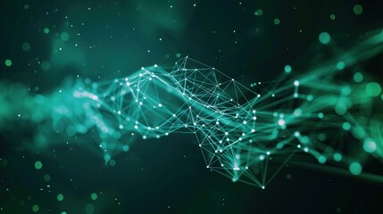 Abstract Green Network of Connected Dots