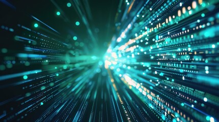 Abstract Digital Data Stream Visualization