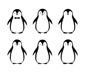 Fototapeta premium penguin vector icon logo cartoon character fish salmon illustration doodle