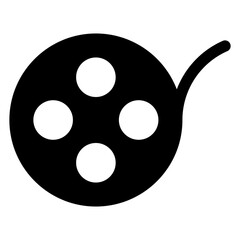roll film glyph icon  vector illustration isolated on white background