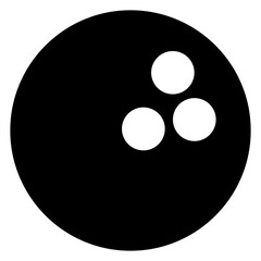 bowling glyph icon vector illustration  isolated on white background