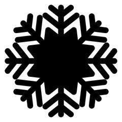 snowflake glyph icon vector illustration  isolated on white background
