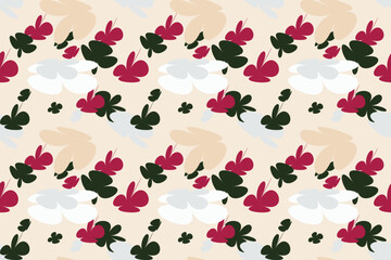 Floral Seamless Pattern With Simple Pretty, Little Floral Liberty Seamless Texture Background. Spring, Summer Romantic Blossom Flower Garden Seamless Pattern for Your Designs