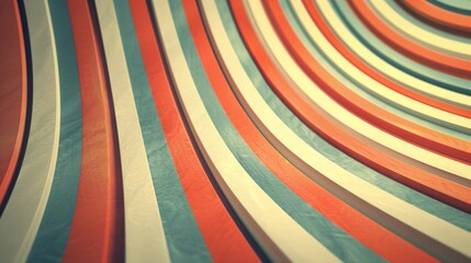 Abstract Curved Stripes in Warm Tones
