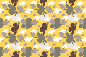 Flowers Seamless Pattern Design for Fabric With Simple Pretty, Little Floral Liberty Seamless Texture Background. Spring, Summer Romantic Blossom Flower Garden Seamless Pattern for Your Designs