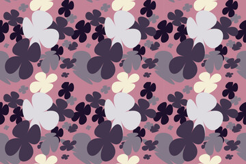 Simple Flowers Pattern Seamless With Simple Pretty, Little Floral Liberty Seamless Texture Background. Spring, Summer Romantic Blossom Flower Garden Seamless Pattern for Your Designs