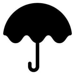 umbrella glyph icon vector illustration  isolated on white background