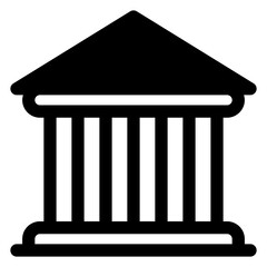 museum glyph icon  vector illustration isolated on white background