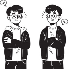 Two Friends Chatting