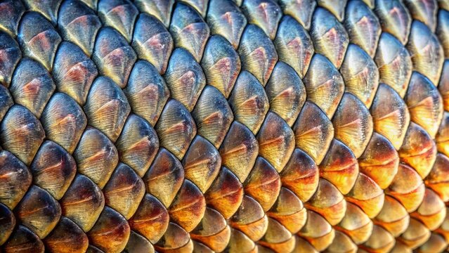 Arapaima Scales. Arapaima Gigas, Also Known As The Pirarucu, Is A Species Of Fish Native To The Amazon And Essequibo Basins Of South America