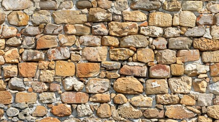 Obraz premium Old brick wall with stones interspersed serving as backdrop texture motif