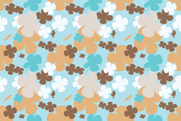 Floral Pattern Background With Simple Pretty, Little Floral Liberty Seamless Texture Background. Spring, Summer Romantic Blossom Flower Garden Seamless Pattern for Your Designs