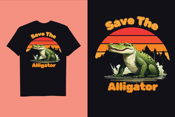 Save the Alligator T-shirts design