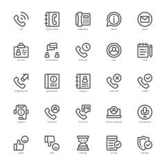 Call Center Service icon pack for your website, mobile, presentation, and logo design. Call Center Service icon outline design. Vector graphics illustration and editable stroke.