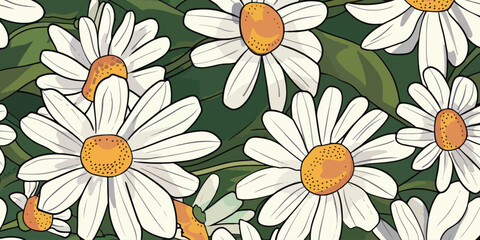 Daisy Field Illustration