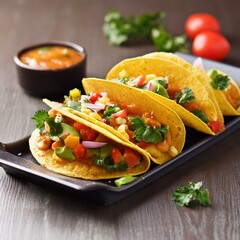 Indian Masala papad tacos made in the style of mexican taco