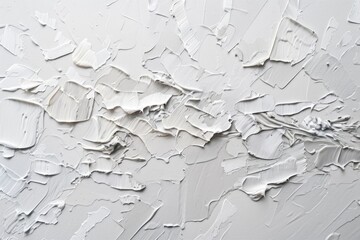 White Textures. Abstract Light Background Painting with Brush Strokes on Paper