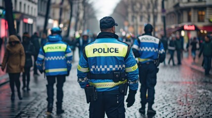 Fototapeta premium The police officers on patrol