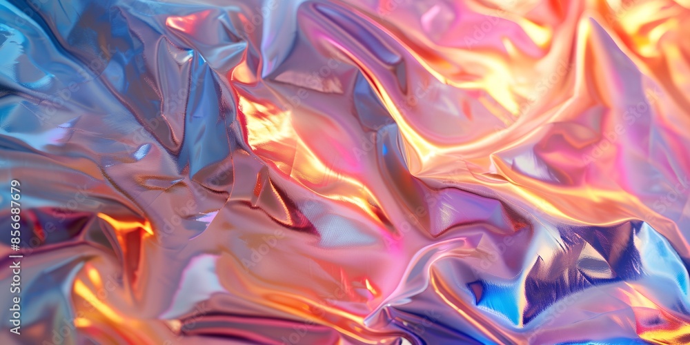Poster close up of a colorful background with pattern of folds