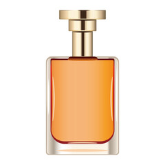 Perfume Bottle on white background, realistic illustration