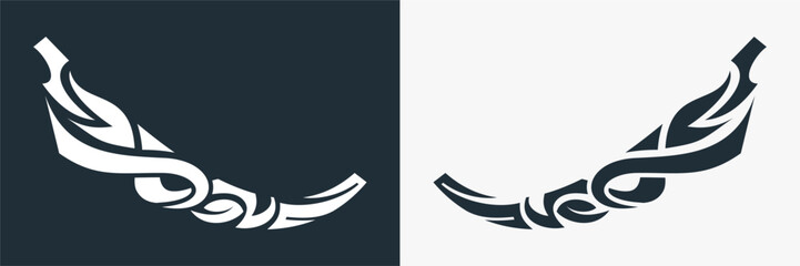 Obraz premium tribal tatoo wings background mythical art illustrations