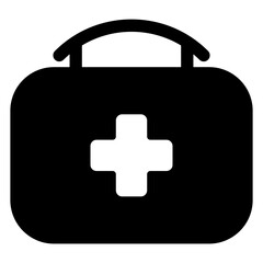 medical bag glyph icon vector illustration  isolated on white background