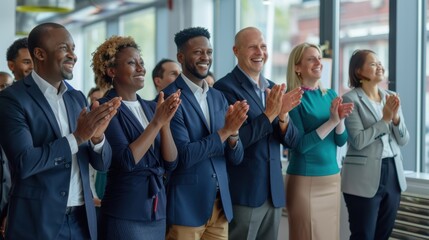 Obraz premium The Diverse Professionals Applauding