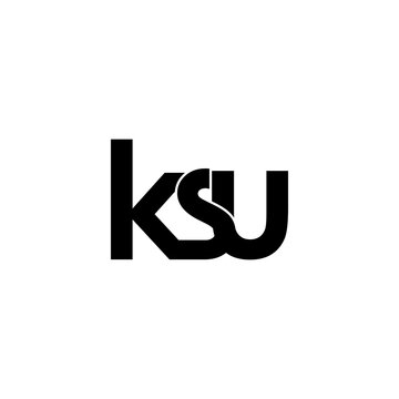 ksu lettering initial monogram logo design