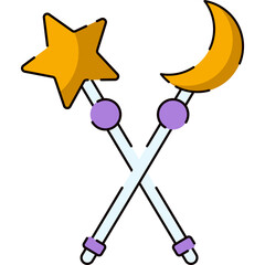 Magic Wand Star Moon Stick