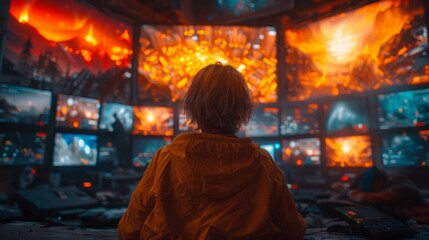 Fototapeta premium Video Game Obsession