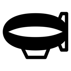dirigible glyph icon vector illustration  isolated on white background © Suryo