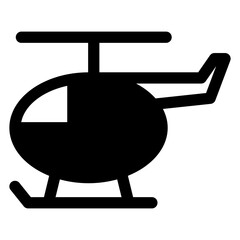 helicopter glyph icon vector illustration  isolated on white background
