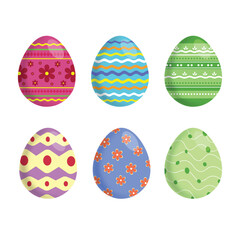 Colorfull decorative easter eggs collection