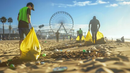 The beach cleanup effort