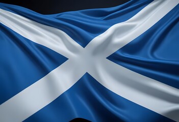 High-detailed flag of Scotland. National Scotland flag. Europe. 3D illustration