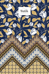batik floral pattern background 9