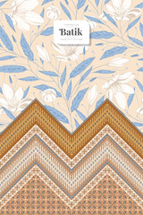 batik floral pattern background 5