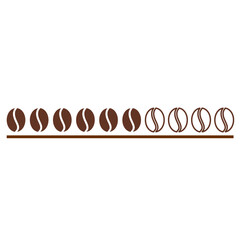 Coffee Bean Strength Icon Chart