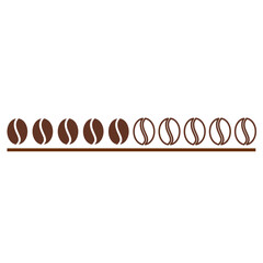 Coffee Bean Strength Icon Chart