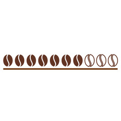 Coffee Bean Strength Icon Chart