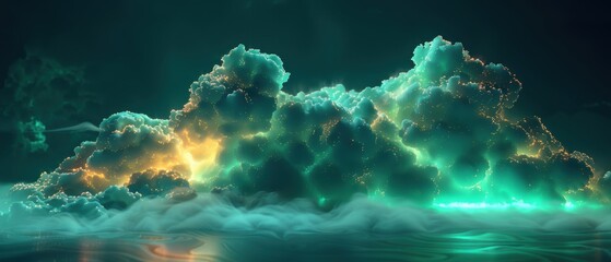 Fototapeta premium Glowing Cloudscape.