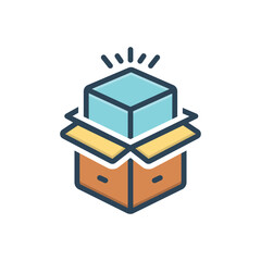 Color illustration icon for product