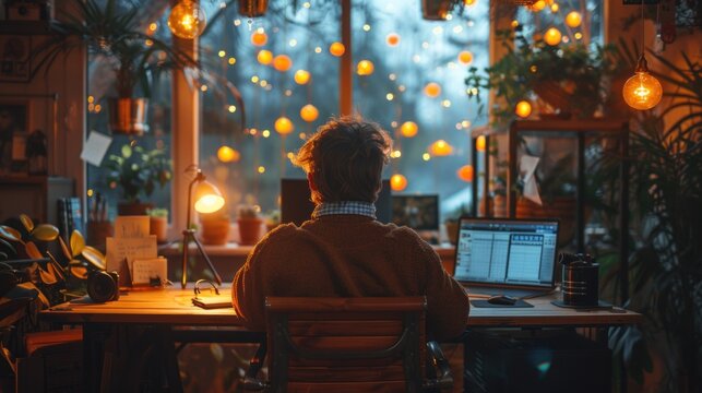High-resolution reverse silhouette of a financial planner’s workspace with detailed textures and studio lighting