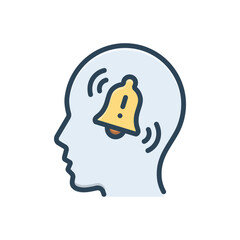 Color illustration icon for self awareness